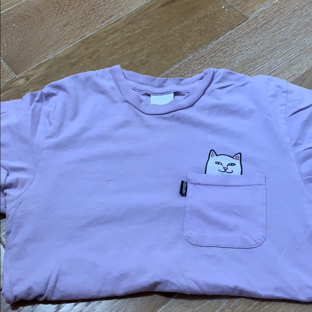 Ripndip short sleeve lavender pocket woman’s tee